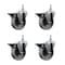 Service Caster 4 Inch Semi Steel 38 Inch Threaded Stem Caster Set with Brake SCC-TS20S414-SSS-PLB-381615-4 - alternate 1
